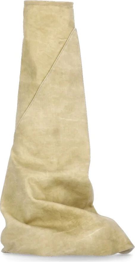 Beige Beige Cotton Boots