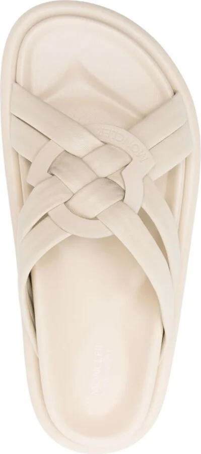 Beige Bell Interwoven-Straps Sandals - Image 4