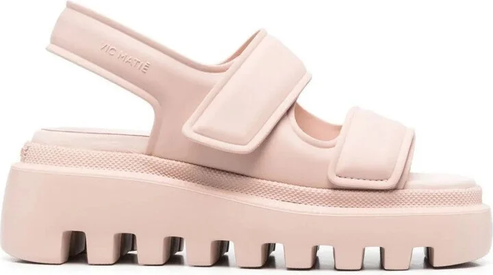 Beige Casual Open Flat Sandals