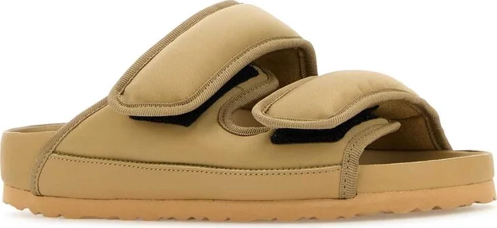Beige Fabric Cosny Slippers - Image 2