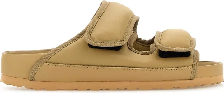 Beige Fabric Cosny Slippers