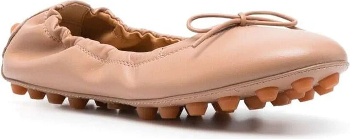 Beige Gommino Ballerina Shoes In Leather Woman - Image 3