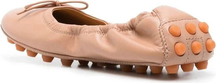 Beige Gommino Ballerina Shoes In Leather Woman