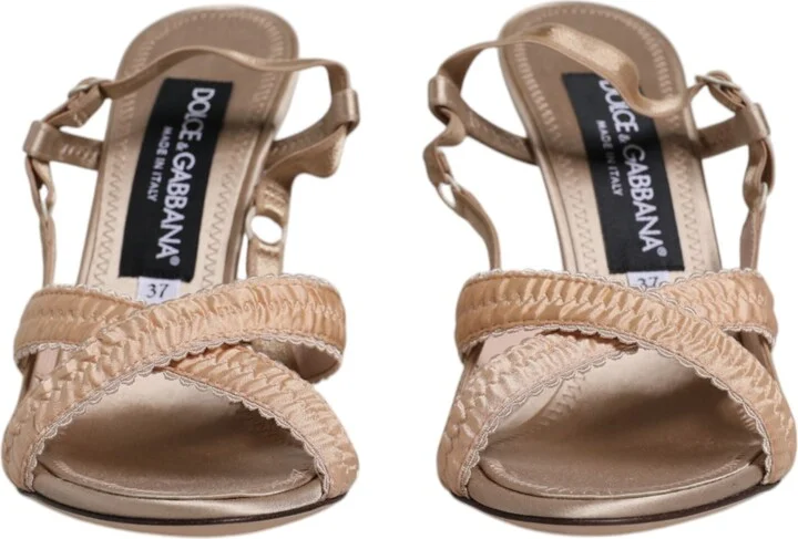 Beige Keira Slingback Heels Sandals Women's Shoes - Image 2