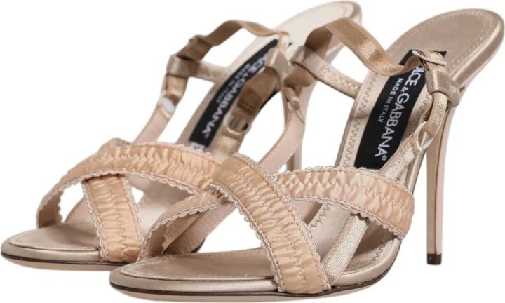 Beige Keira Slingback Heels Sandals Women's Shoes - Image 4