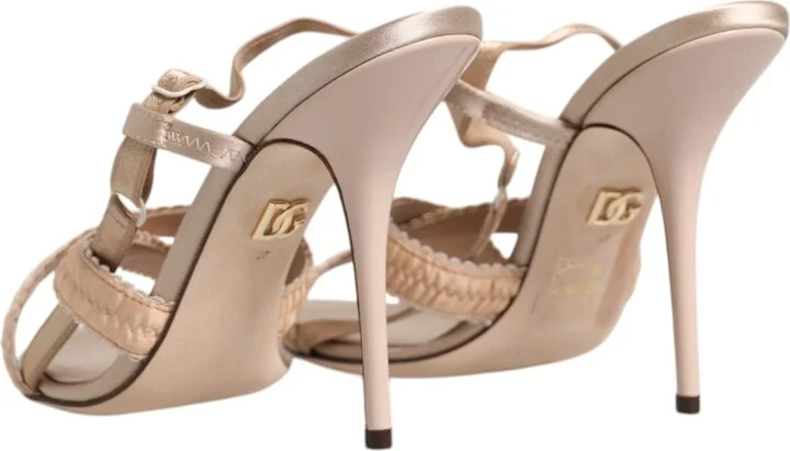 Beige Keira Slingback Heels Sandals Women's Shoes - Image 5