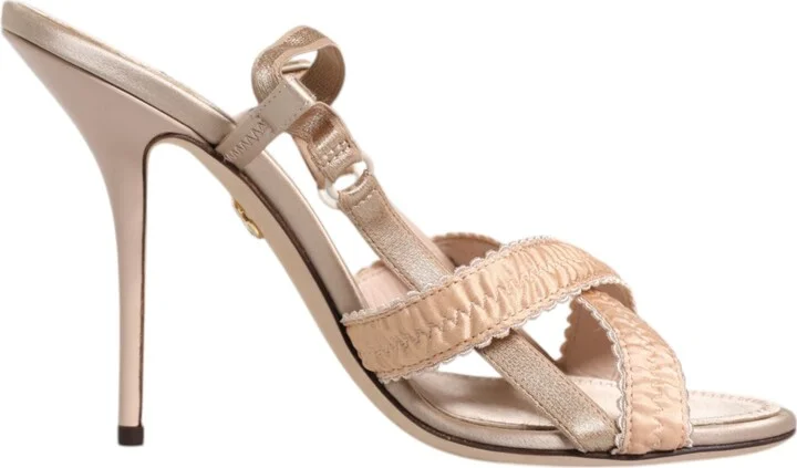 Beige Keira Slingback Heels Sandals Women's Shoes