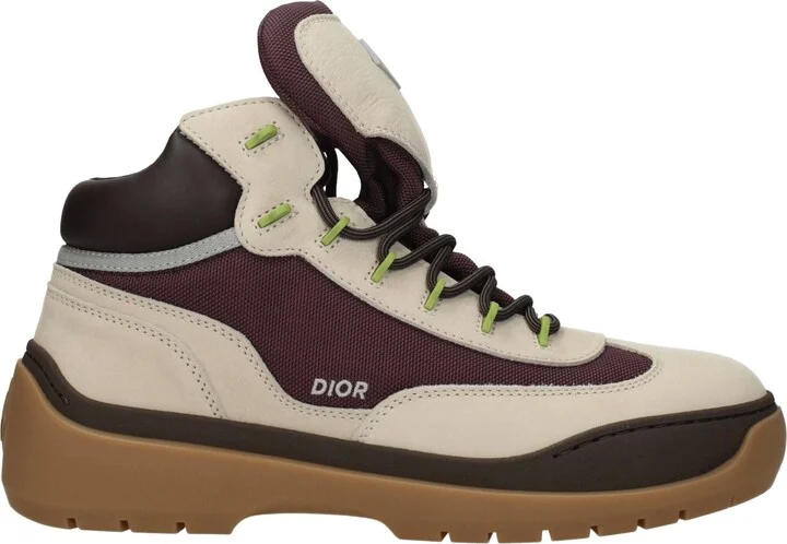 Beige Leather Ankle Men's Boots