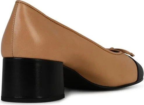 Beige Leather Ballet Flats - Image 3
