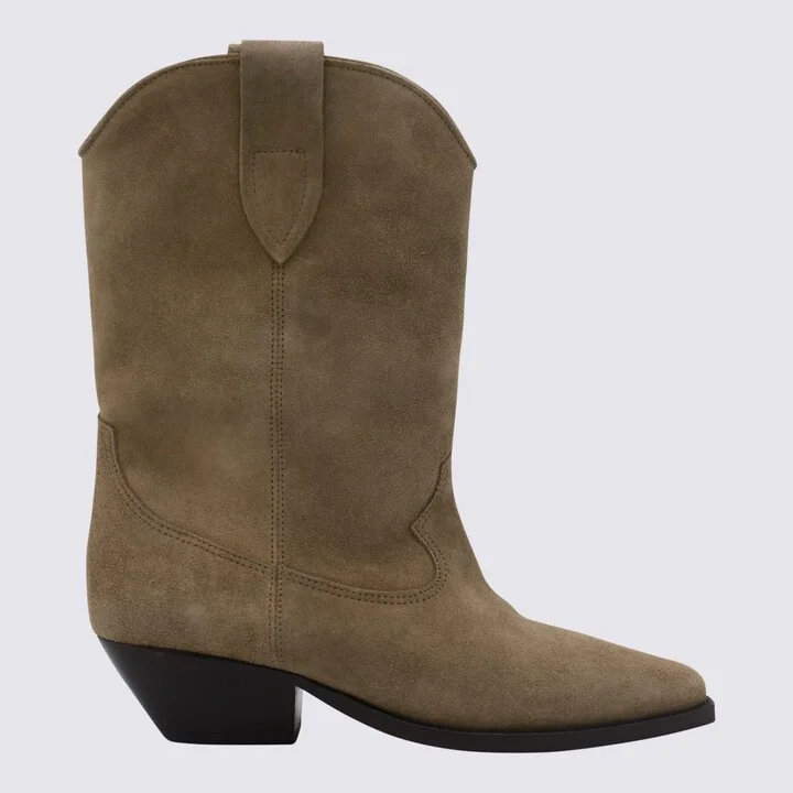 Beige Leather Duerto Boots