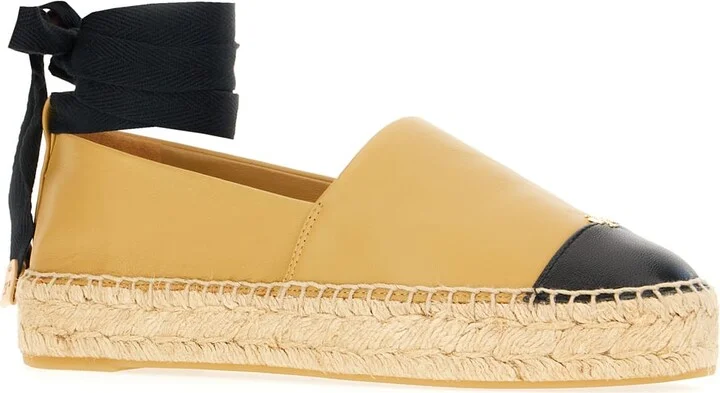 Beige Leather Espadrilles - Image 2
