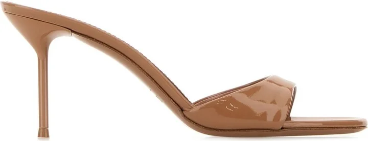Beige leather Lidia mules