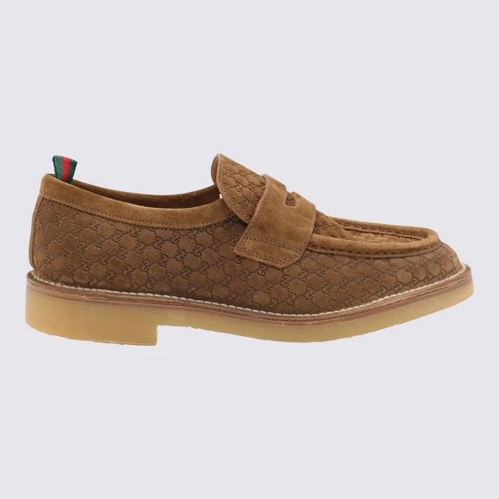Beige Leather Loafers