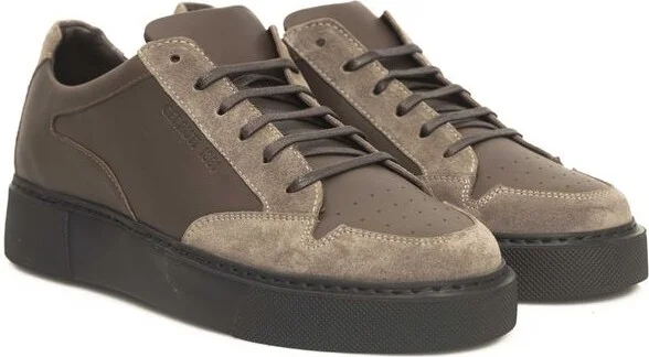 Beige Leather Men Men's Sneaker - Image 3