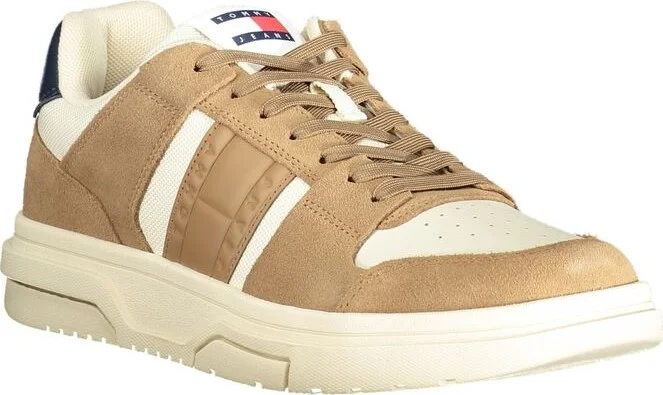Beige Leather Men Men's Sneaker - Image 2