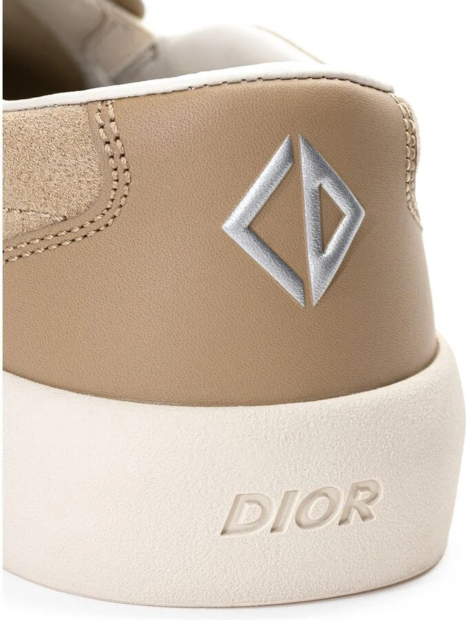 Beige Leather Men's Sneaker - Image 4