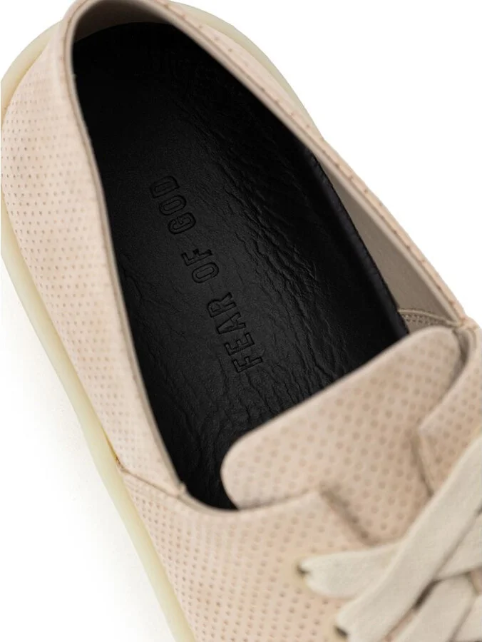 Beige Leather Men's Sneaker - Image 5