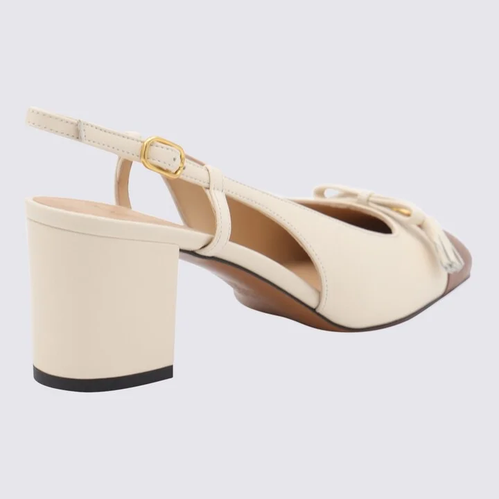 Beige Leather Pumps - Image 3