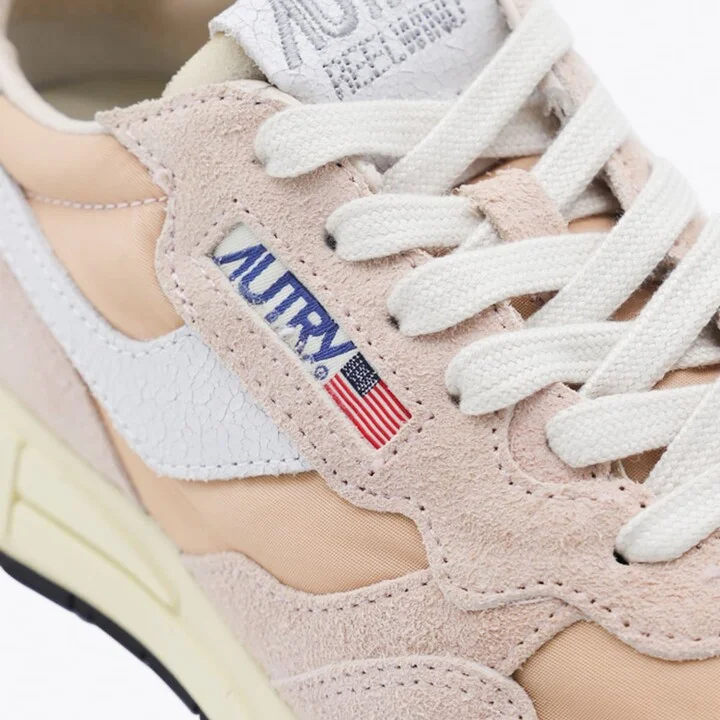 Beige Leather Reelwind Sneakers - Image 4