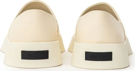 Beige Leather Slip-On Men's Loafer - Image 2