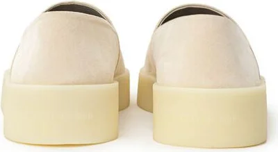 Beige Leather Slip-On Men's Loafer - Image 2