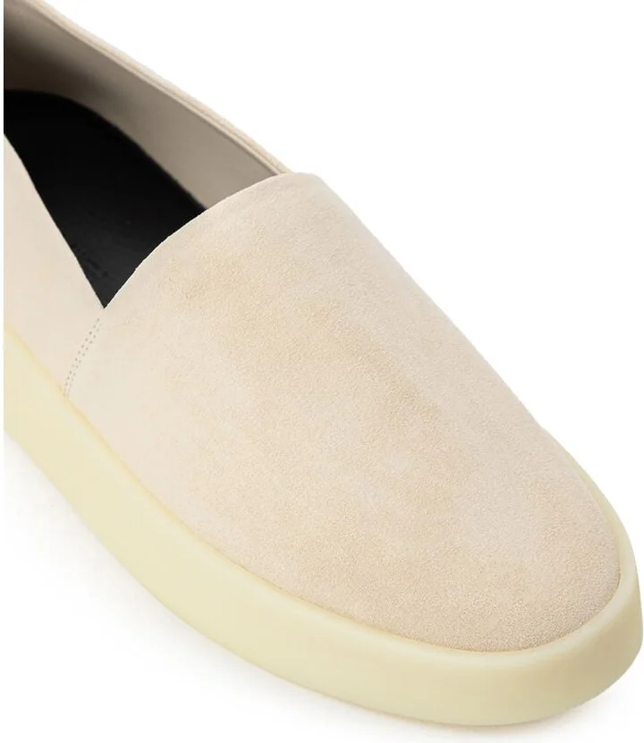 Beige Leather Slip-On Men's Loafer - Image 4