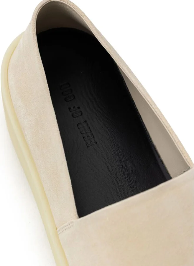 Beige Leather Slip-On Men's Loafer - Image 5