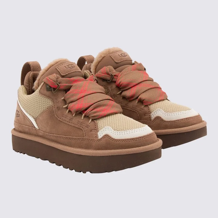 Beige Leather Sneakers - Image 2