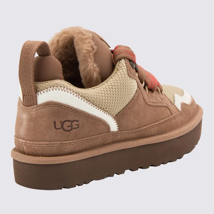 Beige Leather Sneakers - Image 3