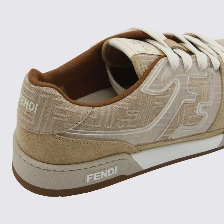 Beige Leather Sneakers - Image 4