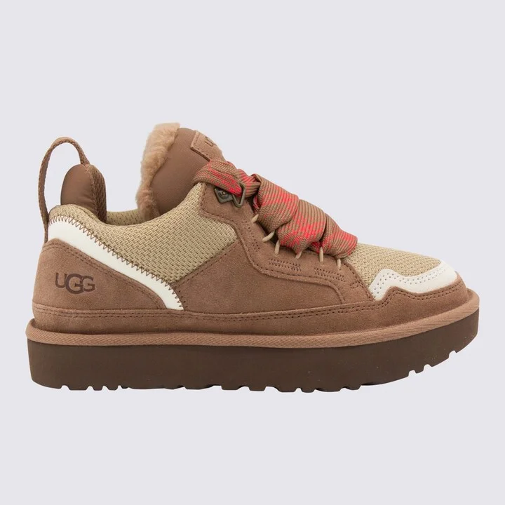 Beige Leather Sneakers