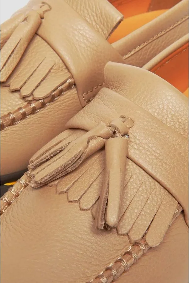 Beige Leather Women's Platform - Image 2