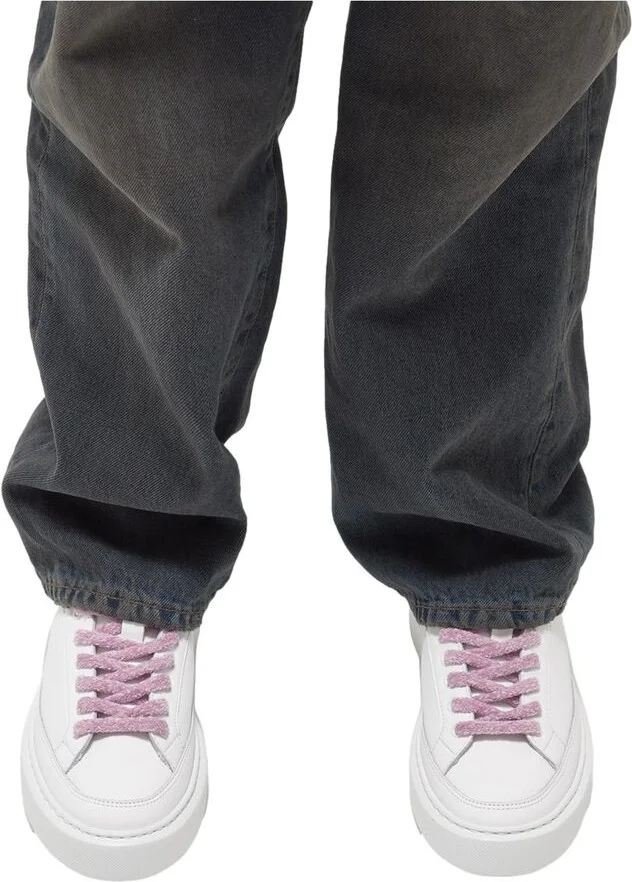 Beige Leather Women's Sneaker - Image 4