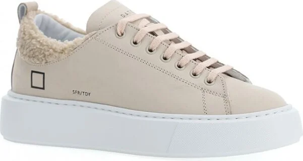 Beige Leather Women's Sneaker - Image 2