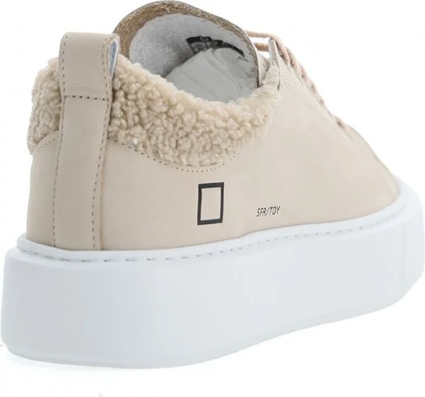 Beige Leather Women's Sneaker - Image 3