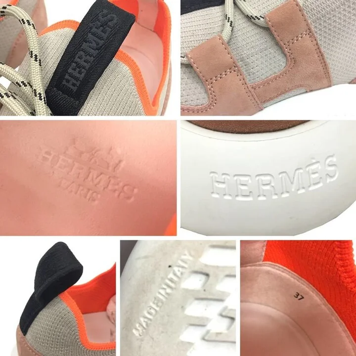 Beige Light Orange Sneakers (Pre-Owned) - Image 3