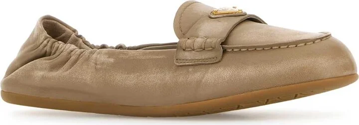 Beige Nappa Leather Loafers - Image 2