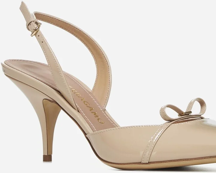 Beige Patent Leather Gylla Slingback - Image 4