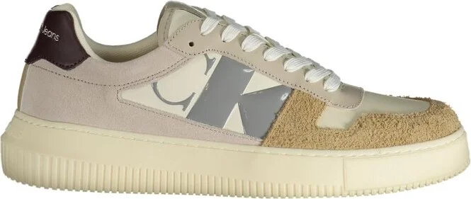 Beige Polyester Men's Sneaker