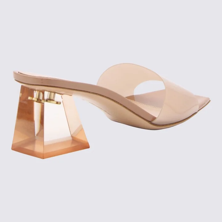 Beige Pvc And Leather Cosmic Sandals - Image 2