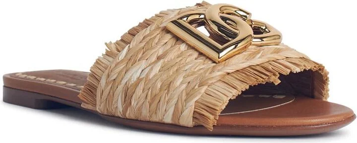 Beige Raffia Braid Slipper - Image 2