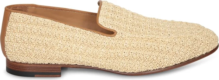 Beige Raffia Loafer