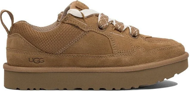 Beige suede and mesh Lowmel sneakers