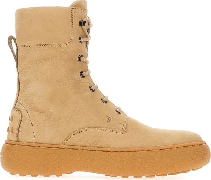 Beige Suede Ankle Boots