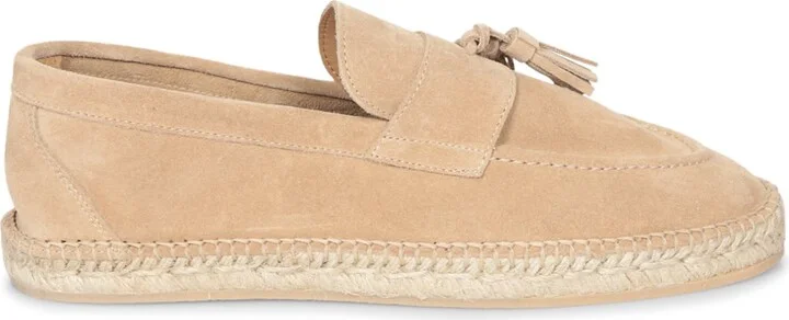 Beige Suede Espadrilles