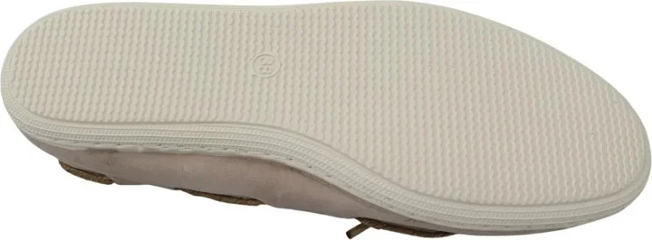 Beige Suede Lace Bow Loafers Ballet Flat Women's Shoes (Pre-Owned) - Image 3