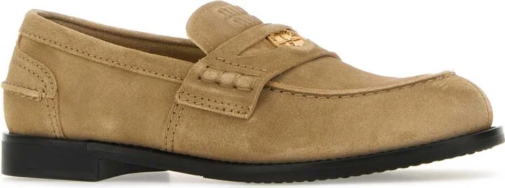 Beige Suede Loafers - Image 2