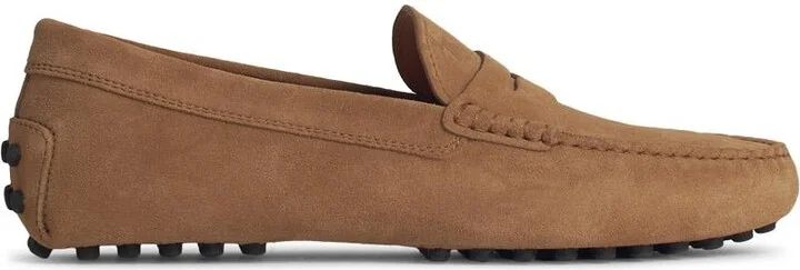 Beige Suede Loafers