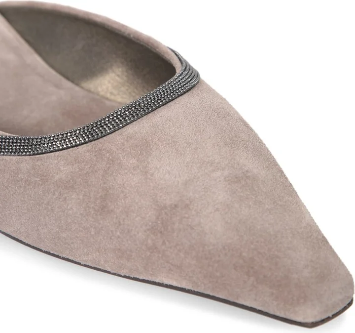 Beige Suede Mules - Image 4