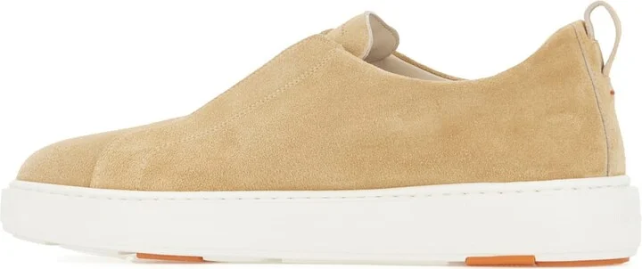 Beige Suede Slip Ons - Image 3
